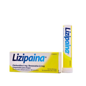 LIZIPAINA CLORHEXIDINA/BENZOCAINA 5 MG/2,5 MG 20 COMPRIMIDOS PARA CHUPAR