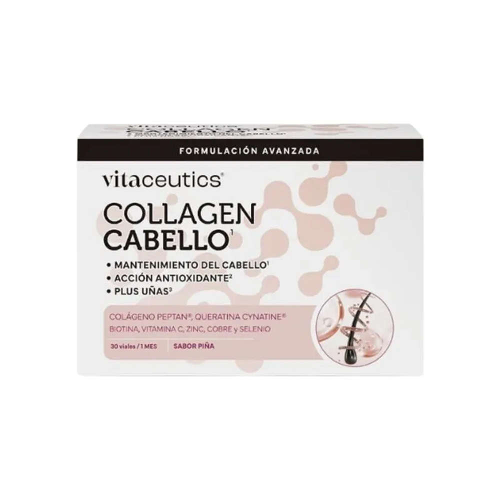 VITACEUTICS COLLAGEN CABELLO 30 VIALES 25 ML SABOR FRUTOS ROJOS